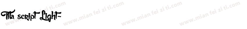 Tila script Light字体转换